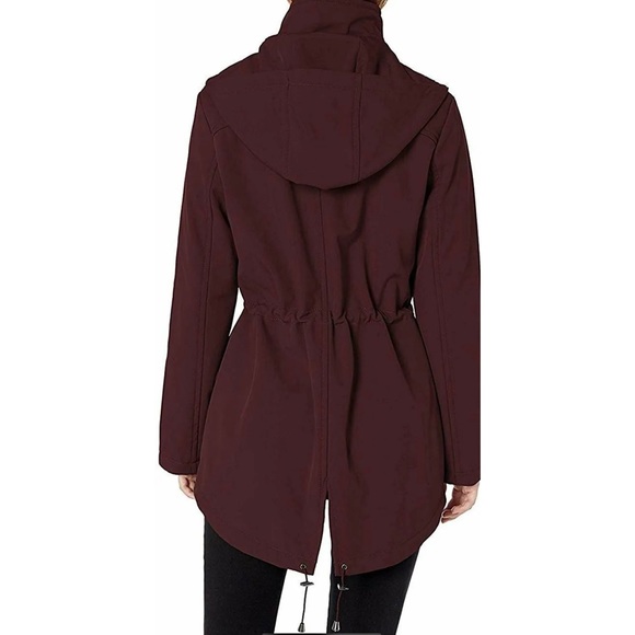 KENNETH COLE PLUS SIZE HOODED ANORAK RAIN JACKET - Picture 6 of 9